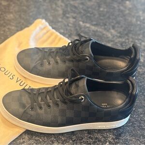 Louis Vuitton Men’s Frontrow Damier Black Checkered Sneakers
